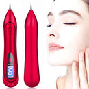 SONGSUN X2 Professional Portable Skin Spot Tattoo Freckle Removal Machine Mole Dot Removing Laser Plasma Beauty Care Pen with LCD Display Screen & 9 Gears Adjustment(Red)