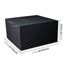 Anti-UV Waterproof Dust-proof 210D Oxford Cloth Folding Table Chairs Protective Cover Outdoor Furniture Set Cover, Size: 213*132*74cm(Black)