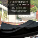 Anti-UV Waterproof Dust-proof 210D Oxford Cloth Folding Table Chairs Protective Cover Outdoor Furniture Set Cover, Size: 250*250*90cm(Black)
