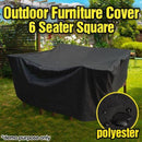 Anti-UV Waterproof Dust-proof 210D Oxford Cloth Folding Table Chairs Protective Cover Outdoor Furniture Set Cover, Size: 250*250*90cm(Black)