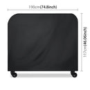 Anti-UV Waterproof Dust-proof 210D Oxford Cloth Folding BBQ Protective Cover Outdoor Gas Charcoal Electric Barbeque Grill Cover, Size: 190*71*117cm(Black)