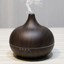 W350 14W 300ML Wood Grain Aromatherapy Air Purifier Humidifier with LED Light for Office / Home Room(Coffee)