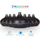W350 14W 300ML Wood Grain Aromatherapy Air Purifier Humidifier with LED Light for Office / Home Room(Coffee)