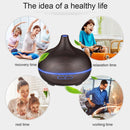 W350 14W 300ML Wood Grain Aromatherapy Air Purifier Humidifier with LED Light for Office / Home Room(Coffee)