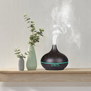 W350 14W 300ML Wood Grain Aromatherapy Air Purifier Humidifier with LED Light for Office / Home Room(Coffee)