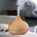 W350 14W 300ML Wood Grain Aromatherapy Air Purifier Humidifier with LED Light for Office / Home Room(Brown)