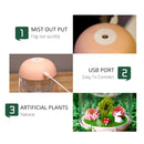 Imycoo WT602 2W Portable Mini Micro Landscape Design USB Charge Aromatherapy Air Humidifier with LED Colorful Light, Water Tank Capacity: 180ml, DC 5V(Pink)