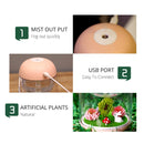 Imycoo WT602 2W Portable Mini Micro Landscape Design USB Charge Aromatherapy Air Humidifier with LED Colorful Light, Water Tank Capacity: 180ml, DC 5V(Yellow)
