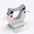 3 PCS Mop Broom Holder Wall Mounted Kitchen Hanging(White)