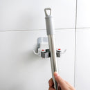 3 PCS Mop Broom Holder Wall Mounted Kitchen Hanging(White)
