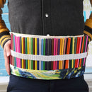 36 Slots Van Gogh Oil Painting Print Pen Bag Canvas Pencil Wrap Curtain Roll Up Pencil Case Stationery Pouch