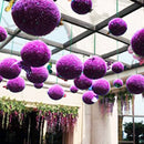 Artificial Grass Plant Ball Topiary Wedding Event Home Outdoor Decoration Hanging Ornament, Diameter: 6.7 inch