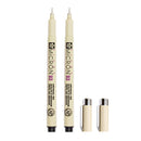 2 PCS Archival Pigment Ink Drawing Fineliner Pens 0.35mm Nib Manga Micron Pen
