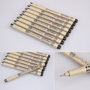 2 PCS Archival Pigment Ink Drawing Fineliner Pens 0.5mm Nib Manga Micron Pen