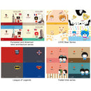 Pack of 50 Cartoon Pattern Memo Books Diary Book Notebook Ruled Notepads, Size: 12*8.5cm, Random Style Delivery