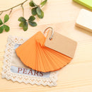 Pack of 8 Binder Ring Easy Flip Flash Card Study Cards Memo Scratch Pads Bookmark, Random Color Delivery