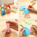 Pack of 8 Binder Ring Easy Flip Flash Card Study Cards Memo Scratch Pads Bookmark, Random Color Delivery