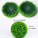 Artificial Green Eucalyptus Plant Ball Topiary Wedding Event Home Outdoor Decoration Hanging Ornament, Diameter: 17 inch