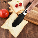 9 inch Silicone Non-slip Food Bread Barbecue BBQ Clip Tongs Kitchen Tools(Black)
