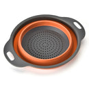 Creative Folding Vegetables Fruits Storage Basket Organizer Drain Basket, L, Size: 29.5*23.5*10cm(Orange)