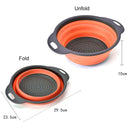 Creative Folding Vegetables Fruits Storage Basket Organizer Drain Basket, L, Size: 29.5*23.5*10cm(Orange)
