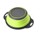 Creative Folding Vegetables Fruits Storage Basket Organizer Drain Basket, L, Size: 29.5*23.5*10cm (Green)
