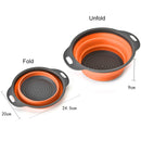 Creative Folding Vegetables Fruits Storage Basket Organizer Drain Basket, S, Size: 24.5*20*9cm(Orange)