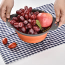 Creative Folding Vegetables Fruits Storage Basket Organizer Drain Basket, S, Size: 24.5*20*9cm(Orange)