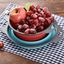 Creative Folding Vegetables Fruits Storage Basket Organizer Drain Basket, S, Size: 24.5*20*9cm(Orange)