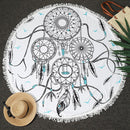 Microfiber Round Summer Bath Towel Sand Beach Towel Shawl Scarf, Size: 150 x 150cm