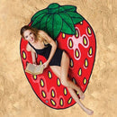 Strawberry Pattern Printed Summer Bath Towel Sand Beach Towel Shawl Scarf, Size: 150 x 150cm