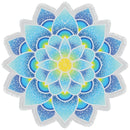 Polygon Gorgeous Tassel Lotus Summer Bath Towel Sand Beach Towel Shawl Scarf Yoga Mat, Size: 150 x 150cm(Blue)