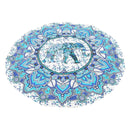 Printed Elephant Pattern Round Summer Bath Towel Sand Beach Towel Shawl Scarf, Size: 150 x 150cm
