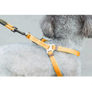 Pet Dog Collar + Harness + Leash Three Sets, S, Harness Chest Size: 34-50cm, Collar Neck Size: 24-35cm, Pet Weight: 8kg Below(Orange)