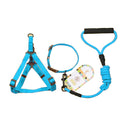 Pet Dog Collar + Harness + Leash Three Sets, S, Harness Chest Size: 34-50cm, Collar Neck Size: 24-35cm, Pet Weight: 8kg Below(Blue)