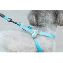 Pet Dog Collar + Harness + Leash Three Sets, S, Harness Chest Size: 34-50cm, Collar Neck Size: 24-35cm, Pet Weight: 8kg Below(Blue)