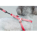 Pet Dog Collar + Harness + Leash Three Sets, S, Harness Chest Size: 34-50cm, Collar Neck Size: 24-35cm, Pet Weight: 8kg Below(Red)