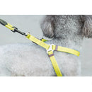 Pet Dog Collar + Harness + Leash Three Sets, S, Harness Chest Size: 34-50cm, Collar Neck Size: 24-35cm, Pet Weight: 8kg Below(Yellow)