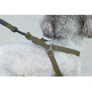 Pet Dog Collar + Harness + Leash Three Sets, M, Harness Chest Size: 43-67cm, Collar Neck Size: 33-52cm, Pet Weight: 15kg Below (Coffee)