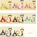 Pet Dog Collar + Harness + Leash Three Sets, M, Harness Chest Size: 43-67cm, Collar Neck Size: 33-52cm, Pet Weight: 15kg Below (Red)