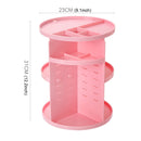360 Degrees Rotate Functional Cosmetics Container Makeup Organizer Eco-friendly Storage Box, Size: 23 x 31cm(Pink)
