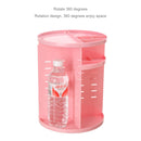 360 Degrees Rotate Functional Cosmetics Container Makeup Organizer Eco-friendly Storage Box, Size: 23 x 31cm(Pink)