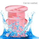 360 Degrees Rotate Functional Cosmetics Container Makeup Organizer Eco-friendly Storage Box, Size: 23 x 31cm(Pink)