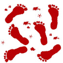 10 PCS Halloween Decorations PVC Creative Blood Handprints and Footprints Wall Stickers Window Stickers, Random Style Delivery