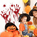 10 PCS Halloween Decorations PVC Creative Blood Handprints and Footprints Wall Stickers Window Stickers, Random Style Delivery