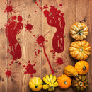 10 PCS Halloween Decorations PVC Creative Blood Handprints and Footprints Wall Stickers Window Stickers, Random Style Delivery