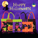 5 PCS Halloween Decoration Creative Cartoon Candy Gift Square Tote for Children, Random Style Delivery