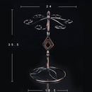 Iron Hanging Wine Glass Shelf Drain Rack Diamond Shape Cup Holder