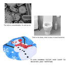 Fancy Christmas Decoration Hat Snowman Toilet Lid Cover, Size: 48 x 43cm
