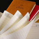 A5100 Pages Leather Soft Cover Notebook A5100 Pages Leather Soft Cover Notebook Pocket Memo(Orange)